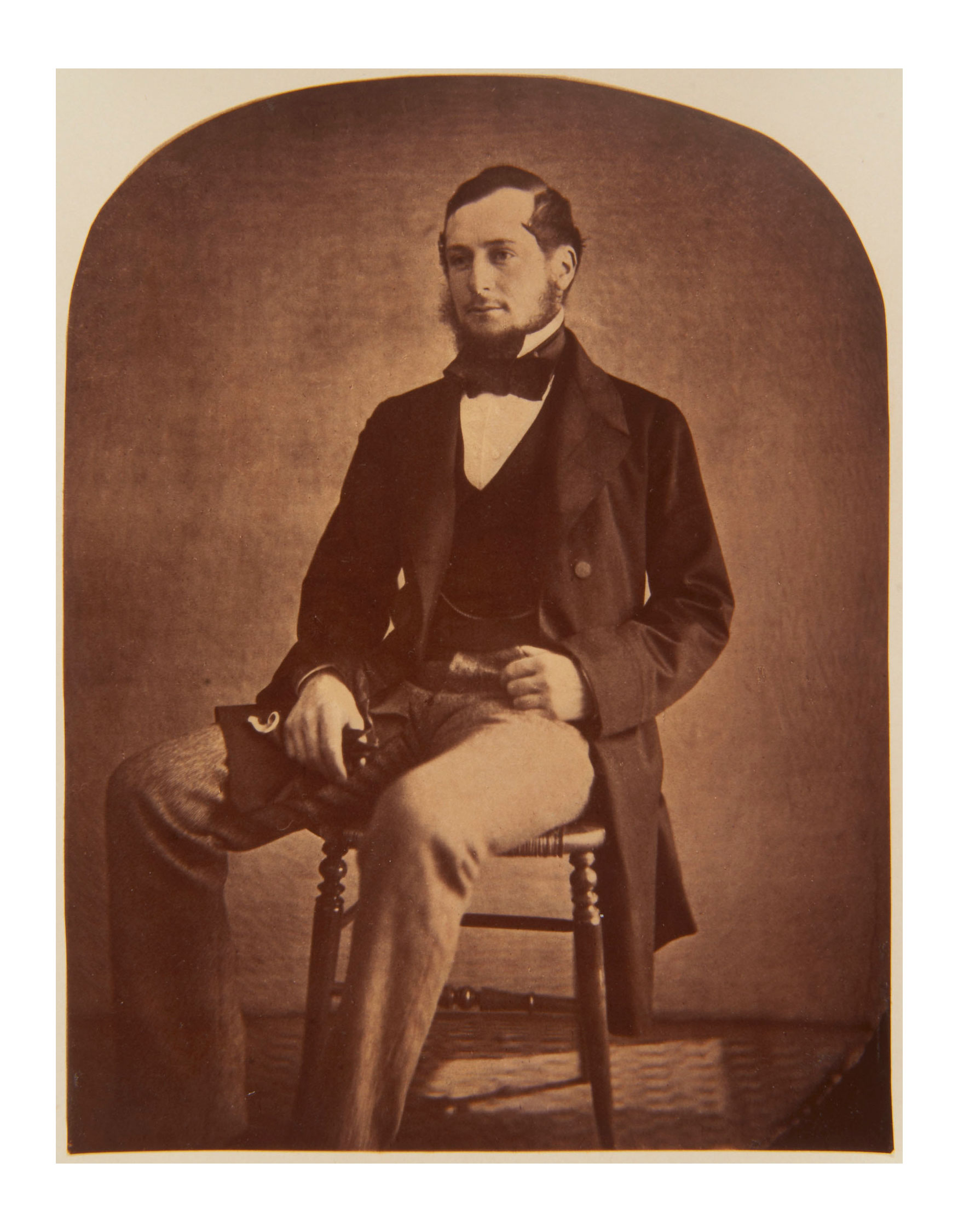 Photographic portrait of Daniel Clutterbuck by Cornelius Jabez Hughes, taken sometime after 1855. Royal Collection RCIN 2500085. Click to enlarge.