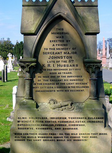  Memorial to 1126 Robert Johnston, 8th Hussars, Harrogate Cemetery
