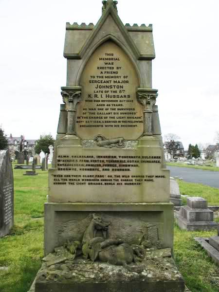 Memorial to 1126 Robert Johnston, 8th Hussars, Harrogate Cemetery