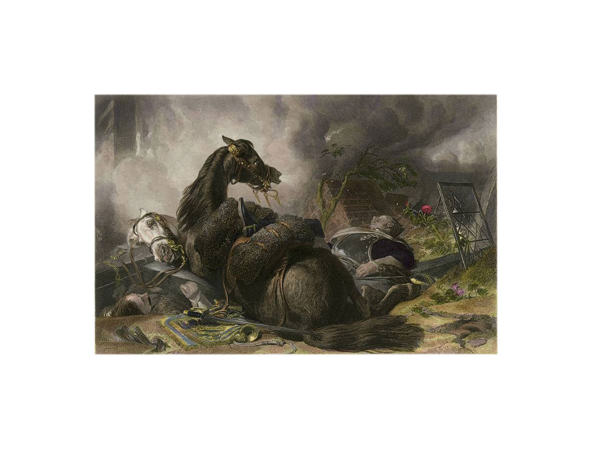  Engraving after Landseer, War, c.1850. Click to enlarge.