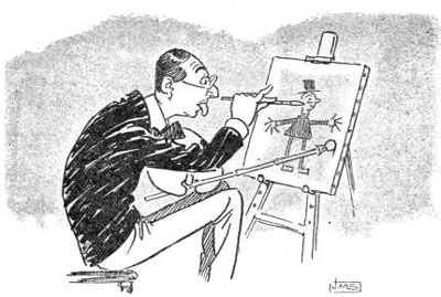 Cartoon of Tredegar as a man with few talents