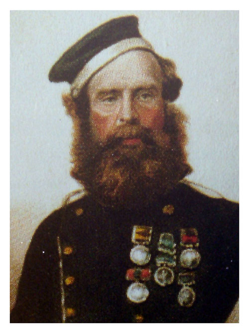 Portrait of John Penn, 17th Lancers (detail). Uncertain origin. Click to enlarge.