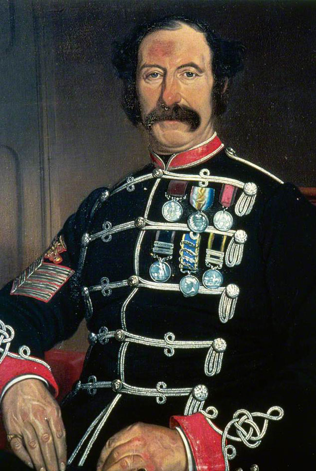 Portrait of William Smith, 11th Hussars. Click to enlarge.