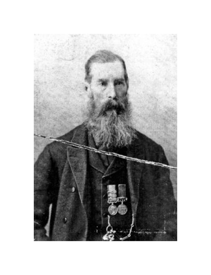 Photograph of David Stanley, 17th Lancers, in later life . Click to enlarge.