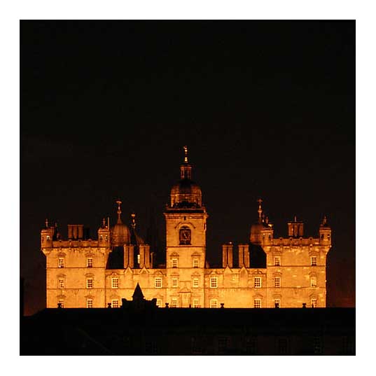 Engraving: Queen Victoria lays the foundation stone, 1857. Click to enlarge.