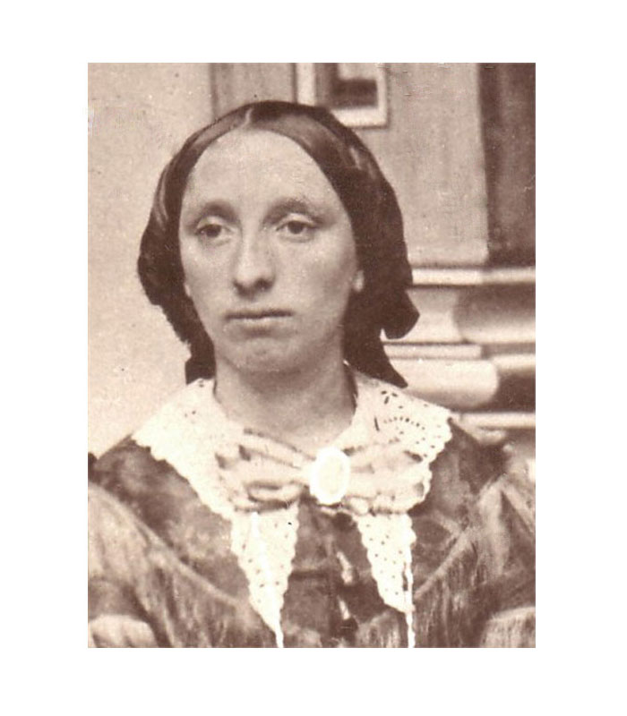 Photograph said to be of Elizabeth Jane Ashton, nee Piccard or Pickard. Unknown date, probably  late 1850s. Unverified and unknown source. Click to enlarge.