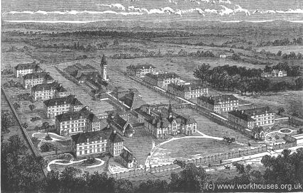 Engraving of Caterham Asylum, 1872.