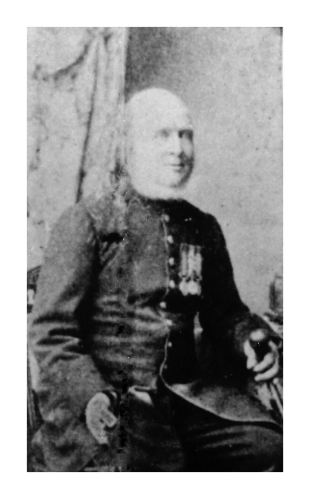 Robert Moneypenny 8th Hussars seated. Click to enlarge.